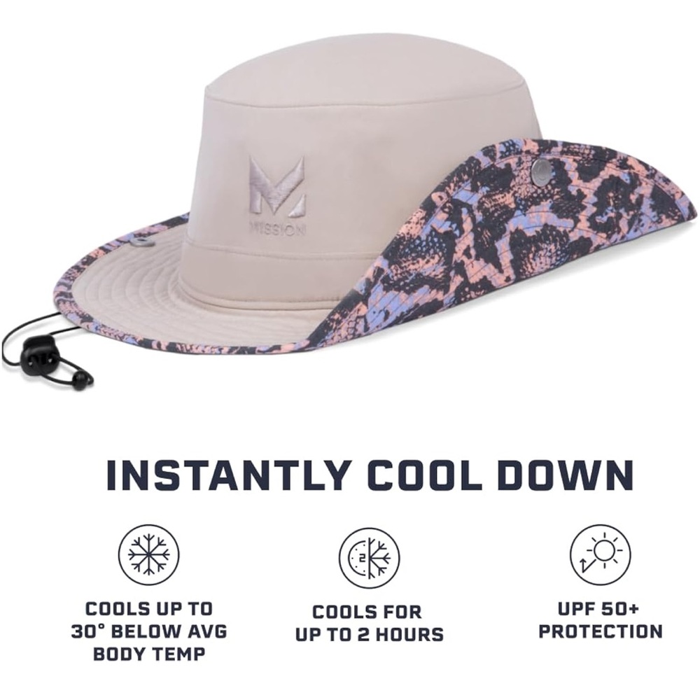 Mission Tan and Purple Outdoor Hat with Cooling Technology. Perfect condition